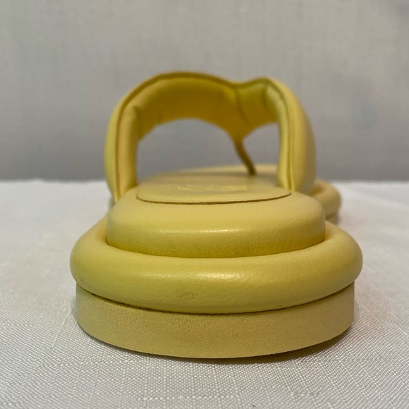 Gia Borghini Women's Yellow Leather Thong Slide Sandals Size US 9/ EU 39 $475 - Picture 7 of 16